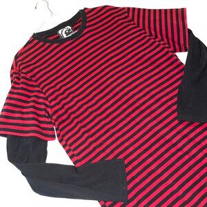 Killstar striped grunge layered long sleeve M